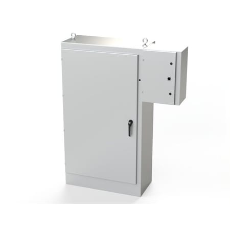 Saginaw Control & Engineering 3 Point Latch with Padlock Handle Electrical Enclosures, 72 in H, 18 in D, 39-1/2 in W SCE-72XR4018